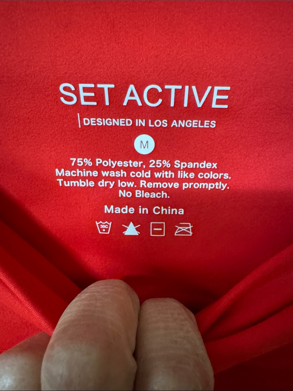 SET Active High-Waist Red Bike Shorts - Picture 2 of 6